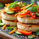 Galettes de riz et légumes croquants