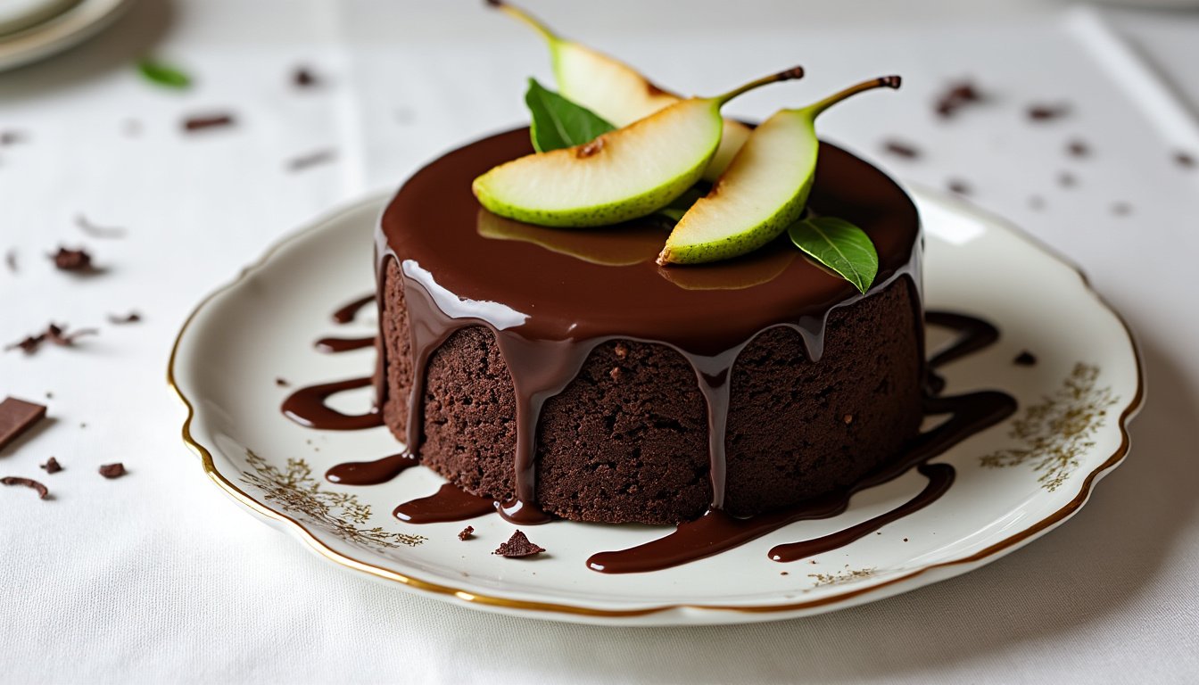 découvrez notre irrésistible gâteau fondant aux poires et chocolat, une délicieuse alliance de saveurs fruitées et chocolatées. parfait pour un dessert réconfortant ou une occasion spéciale, ce gâteau moelleux ravira les papilles des gourmands.