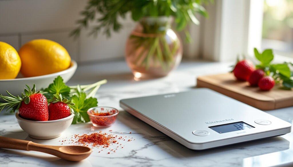 découvrez la balance de cuisine kitchenaid, alliant élégance et précision pour sublimer vos recettes. un indispensable pour les chefs en herbe et les gourmets, elle vous garantit des mesures parfaites à chaque utilisation.