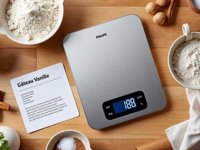 La balance de cuisine Philips : précision en grammes et onces pour des recettes réussies