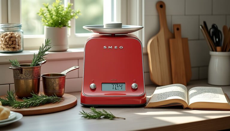 découvrez la balance de cuisine smeg, un accessoire alliant le charme du design rétro à une technologie moderne. parfaite pour les passionnés de cuisine, elle allie esthétique et performance pour mesurer vos ingrédients avec précision.