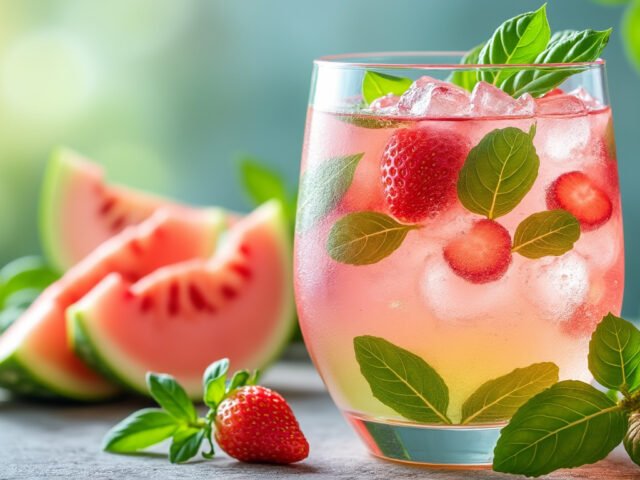 Le jus melon-fraise et basilic : une boisson rafraîchissante et parfumée