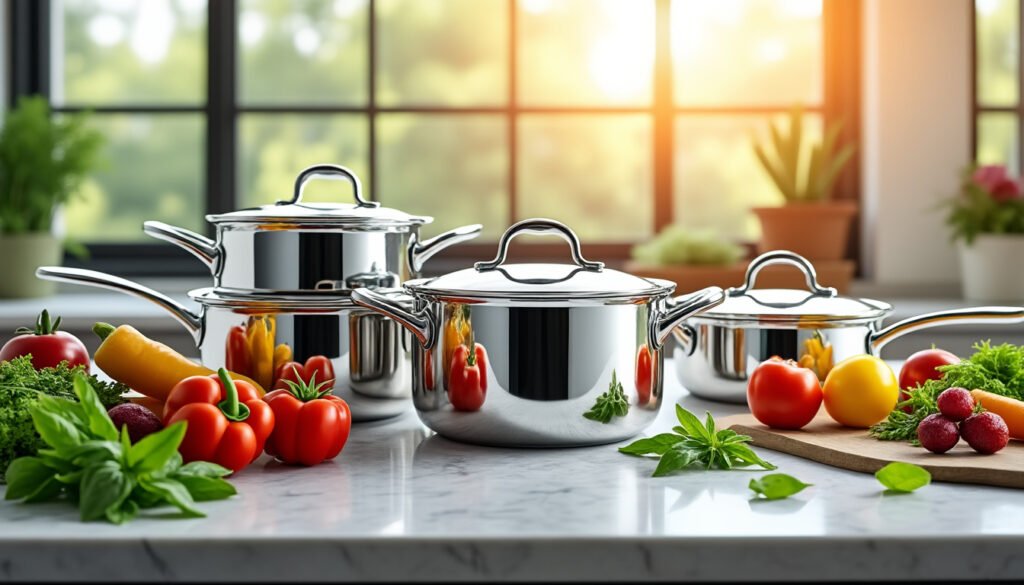 découvrez les nombreux avantages des poêles et casseroles lagostina en inox, dotées de couvercles hermétiques pour une cuisson douce et savoureuse. alliant design élégant et performance, ces ustensiles de cuisine garantissent une répartition homogène de la chaleur, préservant le goût et les nutriments de vos aliments. idéales pour les passionnés de cuisine saine, les casseroles lagostina sont votre allié pour des plats réussis.