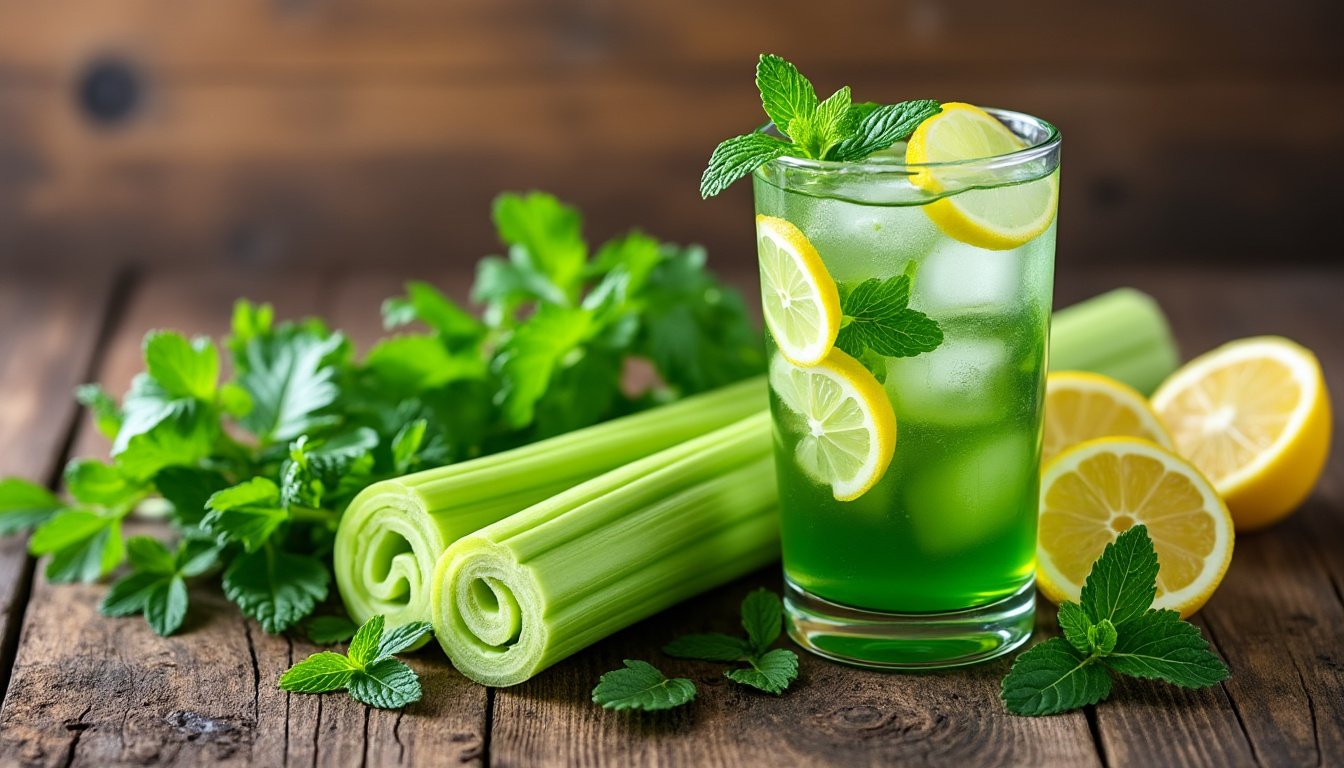 découvrez les nombreux bienfaits du jus de céleri, citron et menthe pour votre santé. ce duo rafraîchissant favorise l'hydratation, stimule la digestion et renforce le système immunitaire. apprenez comment intégrer cette boisson revitalisante dans votre routine quotidienne pour améliorer votre bien-être.