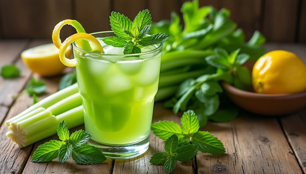 découvrez les nombreux bienfaits du jus de céleri, citron et menthe pour votre santé. ce breuvage rafraîchissant hydrate, détoxifie et booste votre système immunitaire tout en offrant une sensation de vitalité. apprenez comment intégrer cette boisson revitalisante dans votre routine quotidienne pour optimiser votre bien-être.