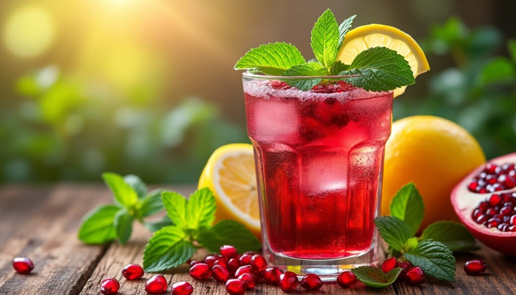 découvrez les incroyables bienfaits du jus grenade-citron et menthe fraîche pour votre santé. riche en antioxydants, ce mélange revitalisant stimule votre immunité, améliore la digestion et apporte une touche de fraîcheur à votre quotidien. apprenez comment intégrer cette boisson délicieuse dans votre alimentation pour profiter de ses avantages nutritionnels.