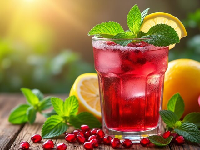 Les bienfaits du jus grenade-citron et menthe fraîche pour la santé
