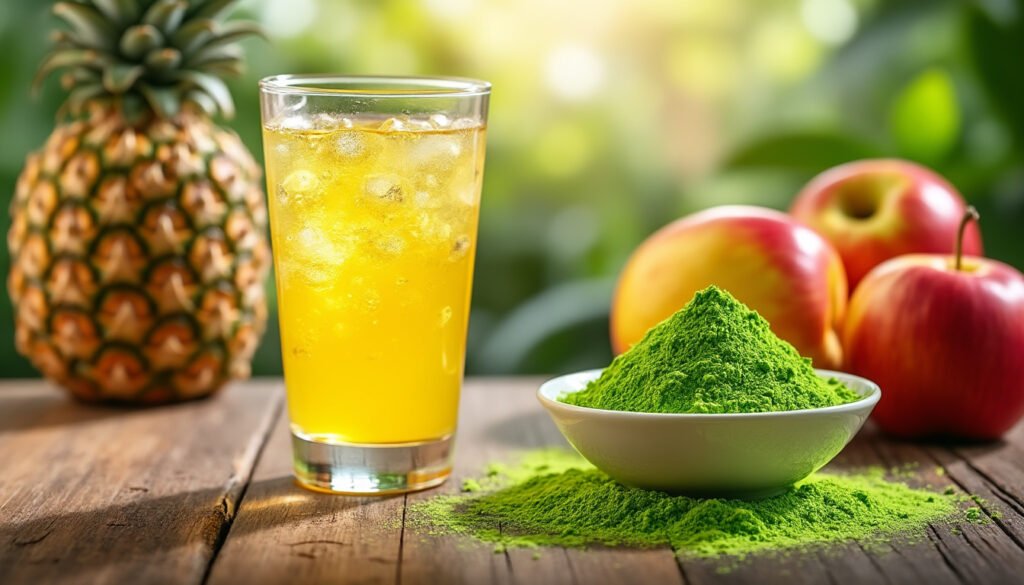 découvrez comment le jus de pomme-ananas, riche en vitamines, et la spiruline, super-aliment aux multiples vertus, peuvent booster votre santé. profitez d'une synergie naturelle pour renforcer vos défenses immunitaires et améliorer votre bien-être au quotidien.