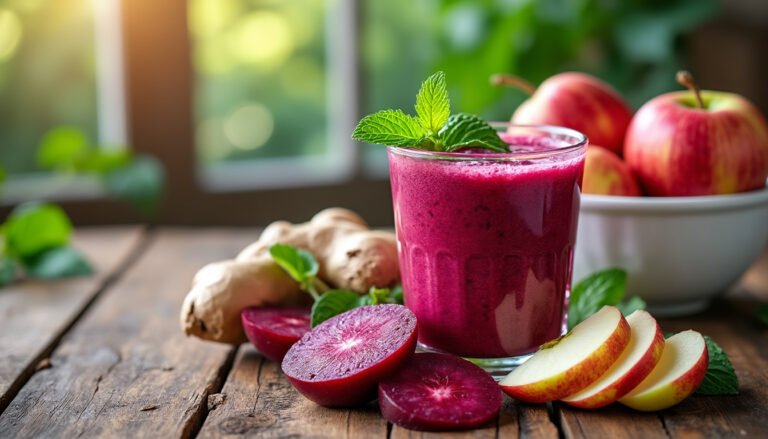 découvrez les incroyables bienfaits du smoothie betterave-pomme et gingembre pour votre santé. ce mélange nutritif améliore la circulation, booste votre système immunitaire et apporte une touche de vitalité à votre quotidien. apprenez à l'intégrer facilement dans votre alimentation pour un bien-être optimal.