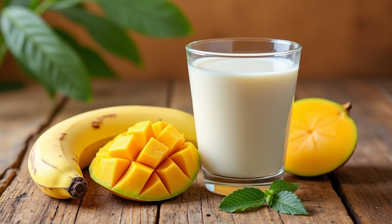 découvrez les bienfaits incroyables du smoothie mangue-banane au lait de soja, une boisson saine et délicieuse qui booste votre énergie, améliore votre digestion et apporte des nutriments essentiels. idéale pour un petit-déjeuner revitalisant ou une collation gourmande !