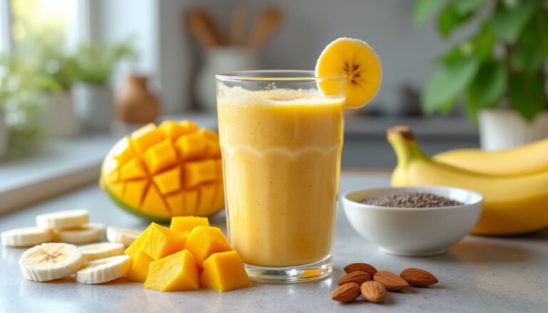 découvrez les nombreux bienfaits du smoothie mangue-banane au lait de soja : une boisson énergisante et nutritive, riche en vitamines, idéale pour booster votre santé et votre bien-être au quotidien.