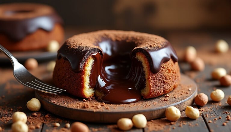 découvrez notre irrésistible moelleux aux noisettes et cacao, un dessert savoureux et fondant qui allie la richesse du chocolat à la douceur des noisettes. parfait pour les amateurs de gourmandise, ce délice chocolaté saura ravir vos papilles à chaque bouchée.