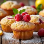 Muffins aux framboises et citron