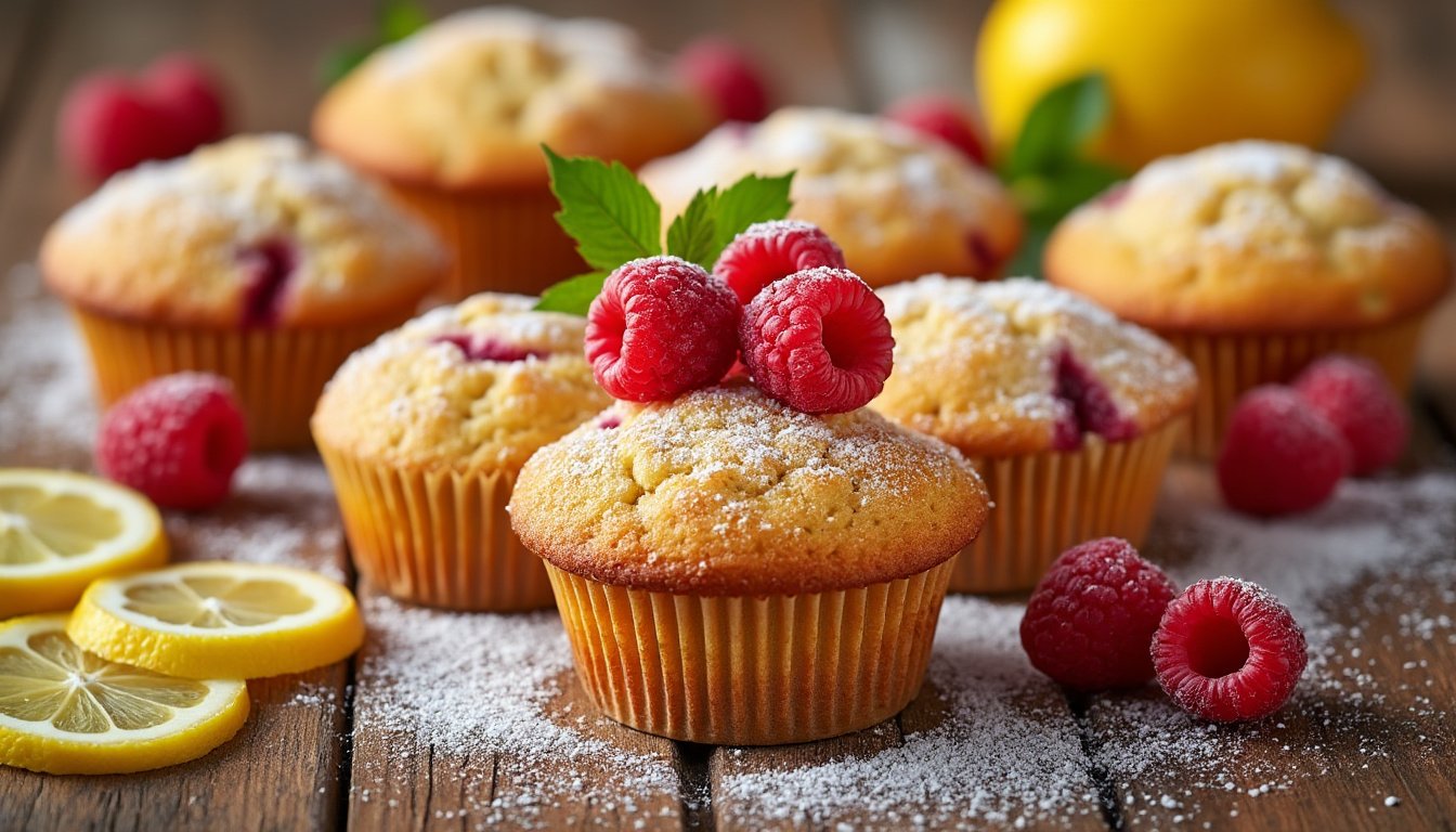 découvrez ces savoureux muffins aux framboises et citron, un mélange parfait de douceur fruitée et d'acidité rafraîchissante. parfaits pour le petit-déjeuner ou un goûter gourmand, ces muffins moelleux raviront vos papilles avec leur explosion de saveurs. essayez cette recette facile et régalez-vous!