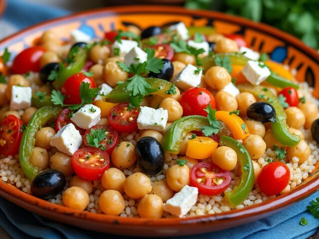 Poêlée de pois chiches et légumes façon méditerranéenne
