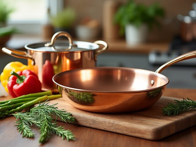 Poêles et casseroles Falk : l&rsquo;art de la cuisson précise avec le cuivre massif