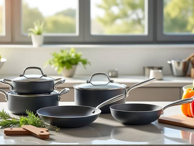 Poêles et casseroles Leifheit : un revêtement en pierre pour une cuisine saine