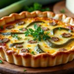Quiche aux poireaux et fromage de chèvre