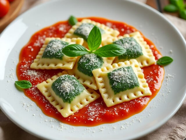 Raviolis aux épinards et ricotta