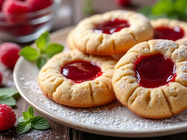 Sablés à la confiture de framboise