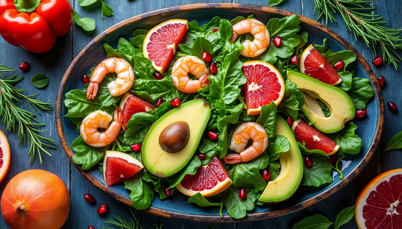 découvrez une délicieuse salade d’avocat, pamplemousse et crevettes végétales, alliant fraîcheur et originalité. parfaite pour un repas léger et sain, cette recette colorée éveillera vos papilles avec ses saveurs exquises et sa présentation raffinée.