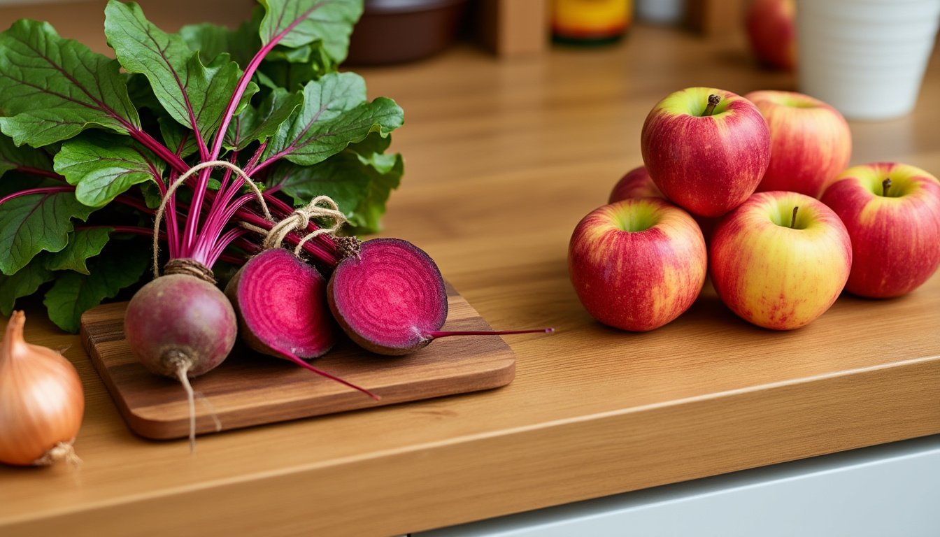 découvrez une délicieuse salade de betterave râpée, pommes croquantes et vinaigre balsamique, un mélange parfait de fraîcheur et de saveurs sucrées-salées. idéale pour accompagner vos plats ou en entrée légère, cette recette colorée ravira vos papilles !