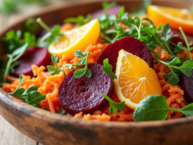 Salade de carottes, betteraves et orange