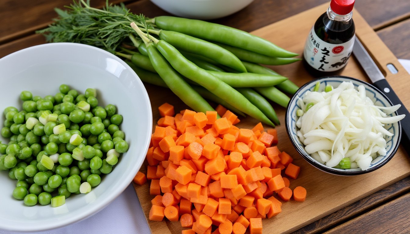 découvrez une délicieuse salade de pois gourmands et carottes, délicatement assaisonnée avec une sauce soja savoureuse. parfaite pour une entrée légère ou un accompagnement frais, cette recette allie croquant et goût pour ravir vos papilles.