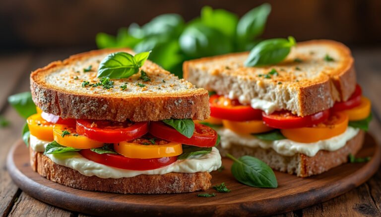 découvrez notre délicieux sandwich aux poivrons rôtis et à la ricotta, une combinaison parfaite de saveurs méditerranéennes. idéal pour un déjeuner léger ou un pique-nique, ce sandwich savoureux et crémeux saura ravir vos papilles.