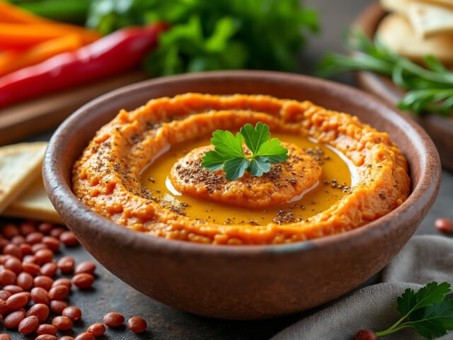 Tartinade de lentilles corail au cumin