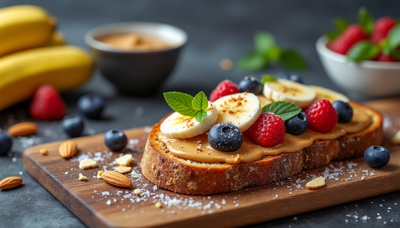 découvrez notre recette délicieuse de tartines au beurre d'amandes garnies de fruits secs. parfaites pour un petit-déjeuner nutritif ou une collation gourmande, ces tartines allient le croquant des fruits à la crème onctueuse du beurre d'amandes. un mélange savoureux qui ravira vos papilles!