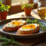 Tartines au chèvre frais et miel