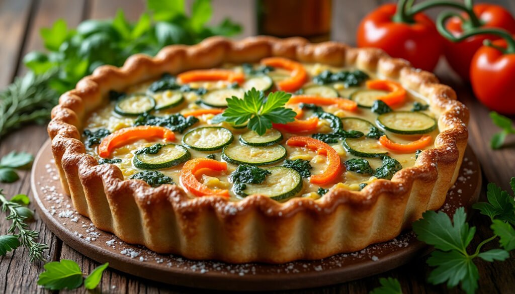 découvrez une délicieuse tourte aux légumes, garnie d'une onctueuse béchamel végétarienne. idéale pour un repas sain et savoureux, cette recette réconfortante ravira les papilles des petits comme des grands.