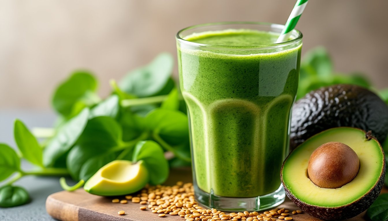 découvrez les bienfaits du smoothie avocat-épinard et graines de lin, une boisson délicieuse et nutritive. apprenez à le préparer, ses vertus pour la santé et pourquoi il devrait trouver sa place dans votre alimentation. idéal pour un petit-déjeuner équilibré ou un en-cas revitalisant.