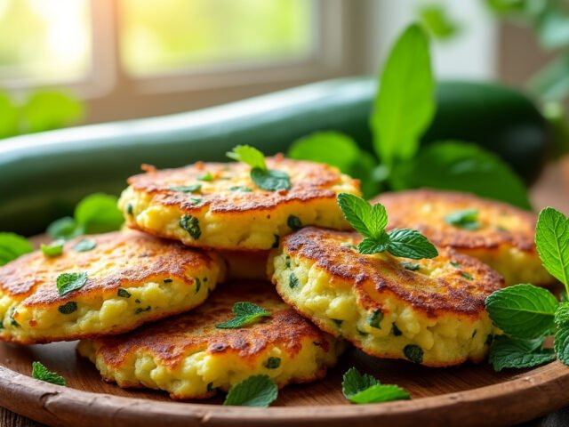 Beignets de courgettes à la menthe