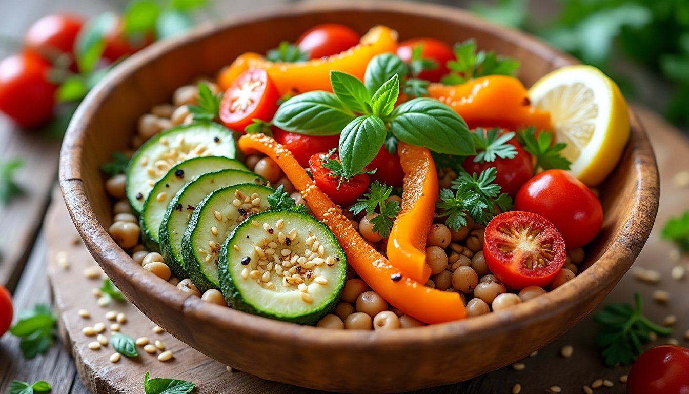 découvrez notre savoureux buddha bowl aux pois cassés et légumes grillés, un plat nutritif riche en saveurs et en couleurs. parfait pour un repas équilibré, il allie la douceur des pois cassés aux légumes croquants, pour une expérience culinaire saine et délicieuse.