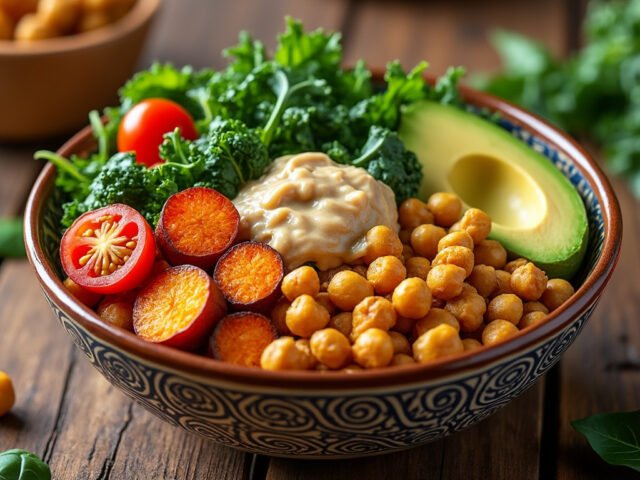 Buddha bowl aux pois chiches et patate douce