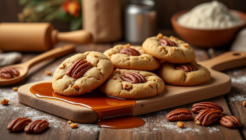 découvrez nos délicieux cookies aux noix de pécan et sirop d’érable, une douce alliance de saveurs gourmandes. parfaits pour un goûter réconfortant ou un dessert savoureux, ces biscuits sont croustillants à l'extérieur et moelleux à l'intérieur. laissez-vous séduire par cette recette simple et irrésistible qui ravira les amoureux de sucré.