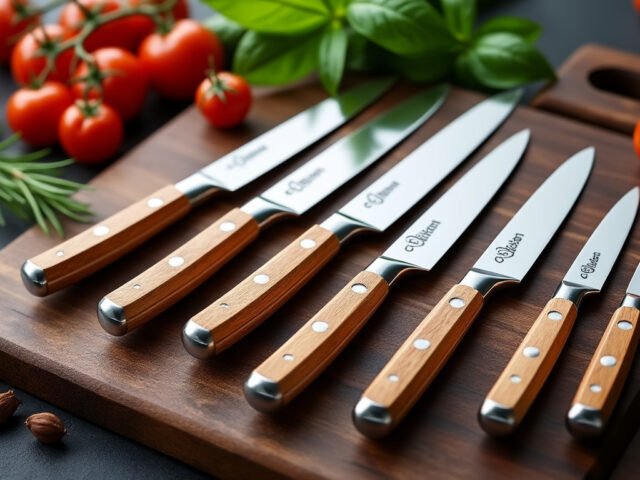 Couteaux de cuisine Ballarini : un choix durable avec des manches en bois