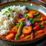 Curry rouge de légumes et lait de coco