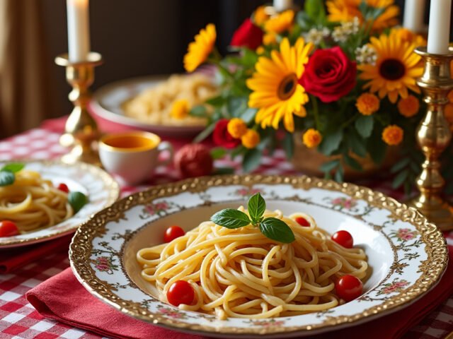 Décoration de table , soirée ITALIE