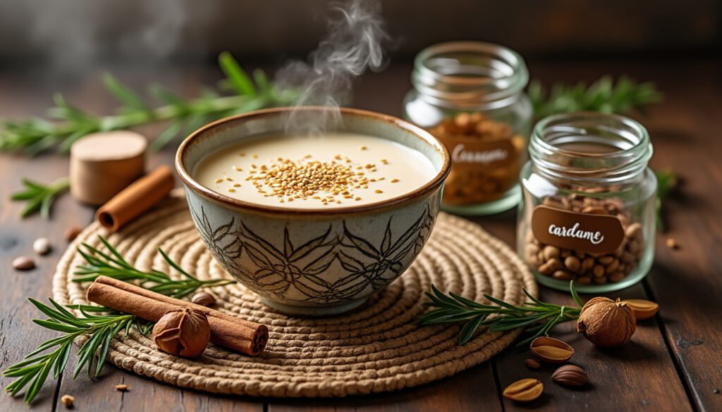 explorez les vertus exceptionnelles du lait de sésame agrémenté d'épices douces. découvrez comment cette boisson nutritive peut enrichir votre alimentation tout en offrant des saveurs délicates et apaisantes. idéal pour le bien-être et la santé, le lait de sésame est une merveille à ne pas manquer.