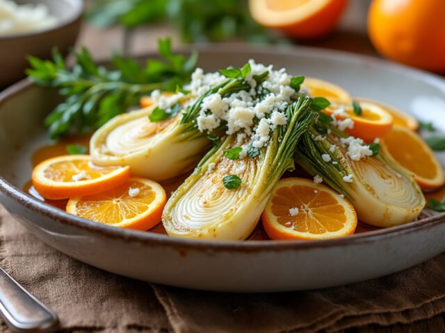 Fenouil braisé à l’orange et parmesan