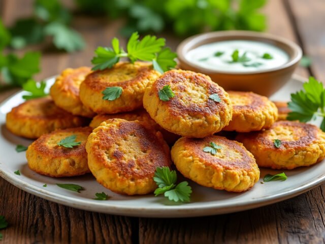 Galettes de pois chiches et coriandre