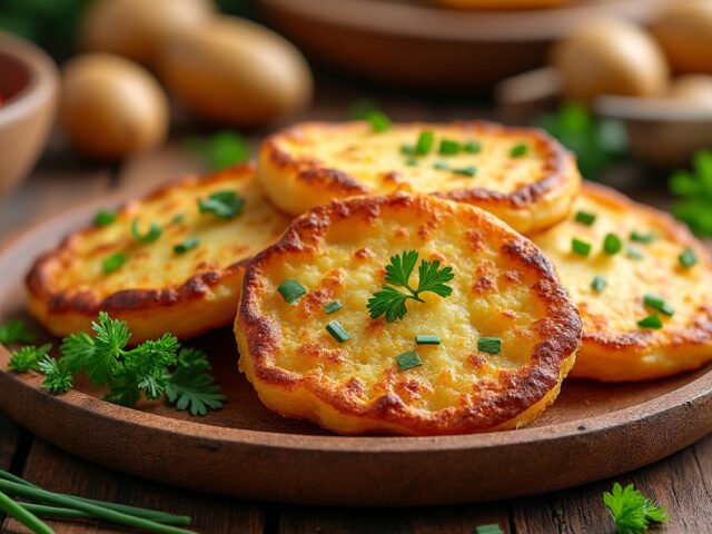Galettes de pommes de terre aux herbes