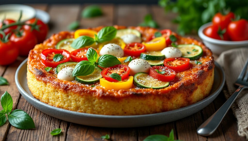 découvrez notre délicieux gâteau de polenta aux légumes et fromage, une recette savoureuse et réconfortante qui allie la douceur de la polenta à la fraîcheur des légumes de saison et à la richesse du fromage. parfait pour un repas équilibré et gourmand!