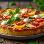 Gâteau de polenta aux légumes et fromage