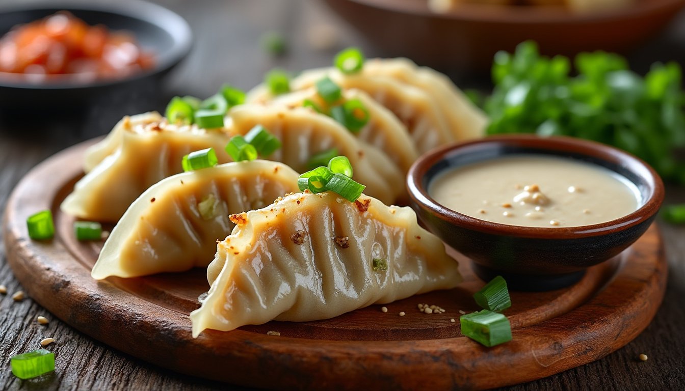 savourez nos gyozas végétariens aux champignons et chou, une délicieuse recette inspirée de la cuisine asiatique. parfaits pour un apéritif ou un plat principal, ces raviolis japonais croustillants regorgent de saveurs et de fraîcheur. idéaux pour les amateurs de cuisine saine et gourmande.