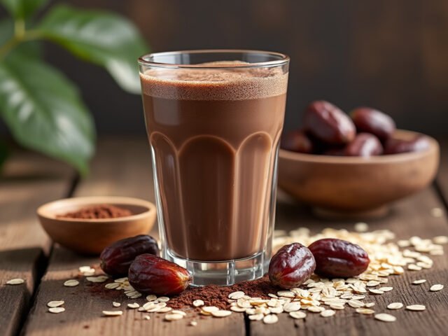 Lait d’avoine au cacao et dattes : une boisson nutritive à découvrir