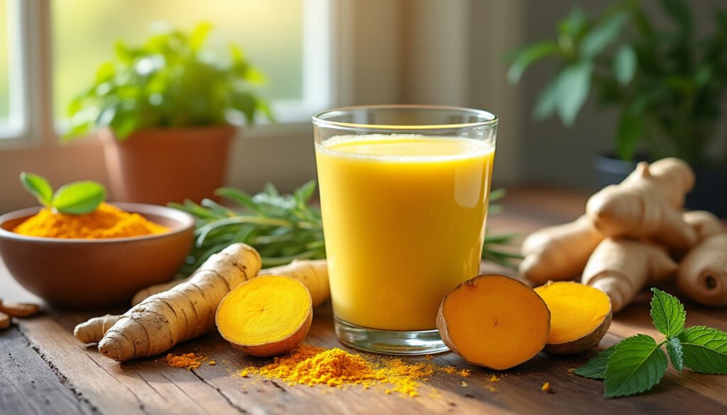 découvrez les bienfaits du lait végétal au curcuma et gingembre, un véritable élixir santé qui allie goût et bien-être. profitez de ses propriétés anti-inflammatoires et antioxydantes pour renforcer votre organisme tout en savourant une boisson délicieuse et réconfortante.